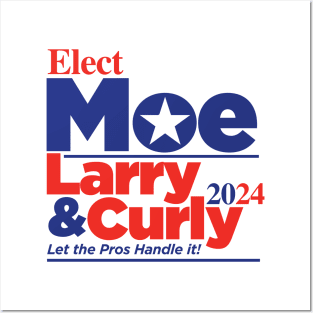 Larry Curly Moe 2024 Posters and Art